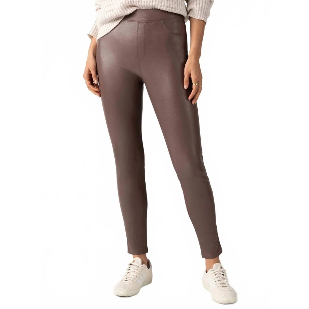 Sanctuary Women's Runway Faux-Leather Leggings in Dark Feather Brown Size XS NWT